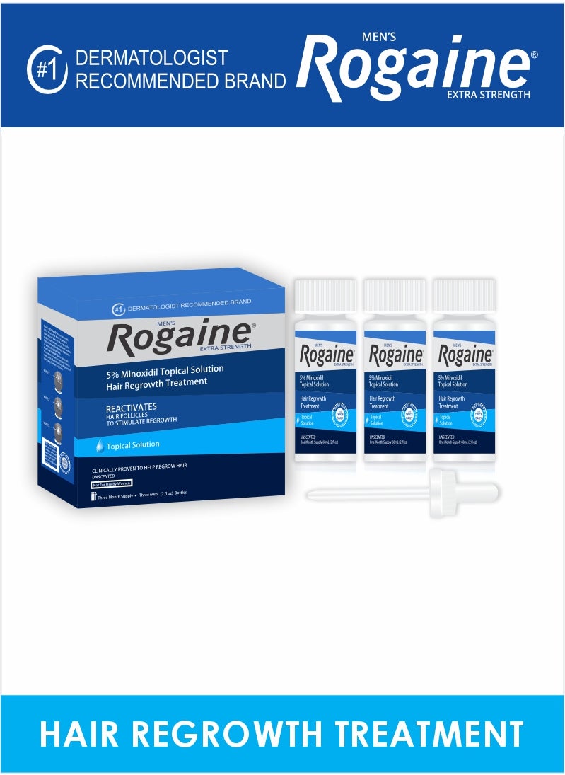 Men's Rogaine 3x60ml Extra Strength – Effective Hair Loss Treatment