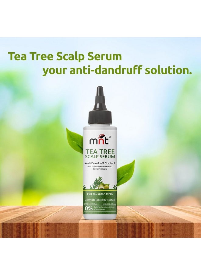 Tea Tree Anti-Dandruff Scalp Serum 100 Ml For Dry & Frizzy Hair | Pre Shampoo Treatment For Dandruff | Soothe Itchy Scalp And Removes Dandruff | For Men & Women