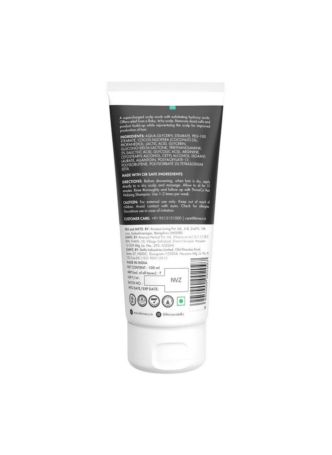 Aha Bha Pha Exfoliating Scalp Scrub | Clears Dandruff, Dead Skin, Oil & Product Buildup And Promotes Hair Growth | Acts On Dry, Flaky & Itchy Scalp | For Men & Women | 100Ml