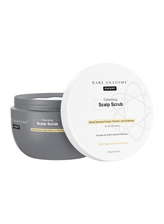 Scalp Scrub With Natural Ahas, Coconut & Sugar | Get Up To 99% Dandruff Reduction | Dandruff Remover | Oily Scalp Exfoliator Hair Scrub | Sulphate & Paraben Free | For Women & Men | 250G