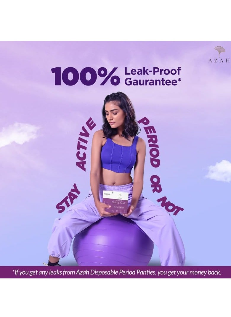 AZAH Period Panty For Girls [M-L Pack of 6] | Disposable Period Panty for women Heavy Flow| Leak Proof |12 Hrs Protection | Super Absorbent 360° Coverage | Rash Free Maternity Panties After Delivery