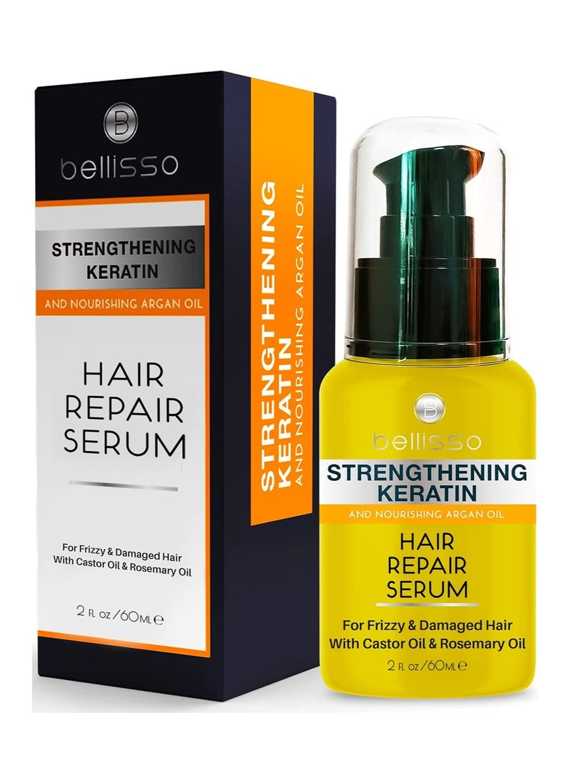 Keratin Hair Serum Oil with Moroccan Argan Oil Heat Protectant Anti Frizz Repair Treatment for Women and Men Hair Straightening for All Hair Types Including Curly Kinky and Wavy Hair