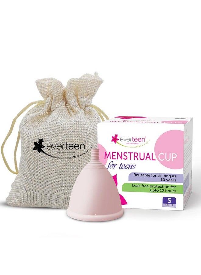 Small Menstrual Cup For Periods|Odor-Free, Rash-Free, No Leakage|12-Hour Protection|Up To 10 Years|Medical-Grade Silicone|Free Pouch|Sanitary Cup For Feminine Hygiene- 1 Count