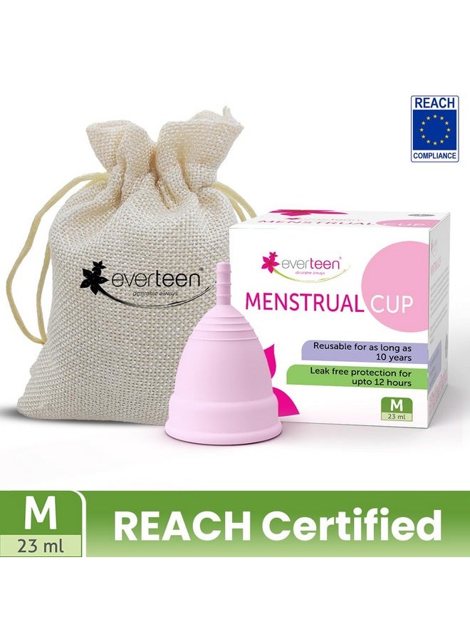 ® Medium Menstrual Cup (23Ml) 2Pcs - 12 Hours Leak-Proof Protection For Women During Periods