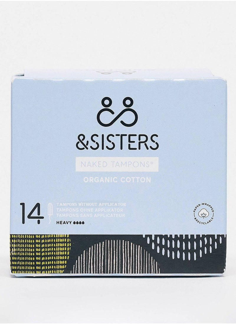 Organic Cotton Tampons Heavy 14 Pack