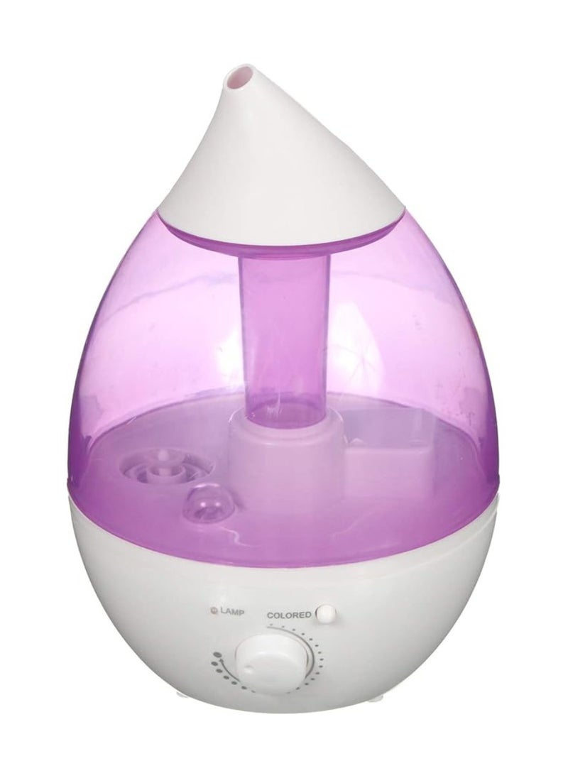 Ultrasonic Humidifiers For Bedroom Top Fill 2.6L Supersized Cool Mist Humidifier With Oil Diffuser And Nightlight Quiet Ultrasonic Humidifiers For Home Large Room, Baby Nursery And Plants Purple/White