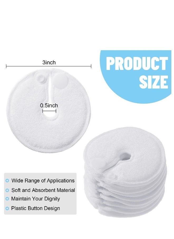 20 Pack G Tube Button Covers G Tube Pads Holder Peritoneal Abdominal Feeding Tube Supplies Soft Absorbent Cotton Pads Nursing Pads Peg Tube Accessories, White, 3 Inch