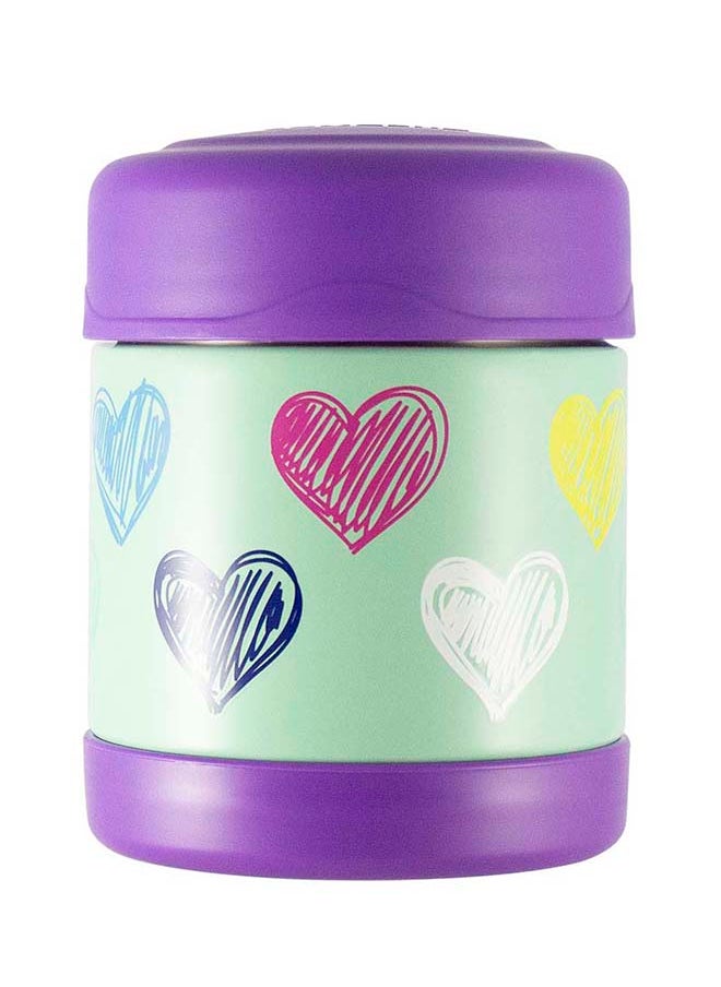 Stainless Steel Vacuum Insulated Food Jar With Leak-Proof Lid - Hearts