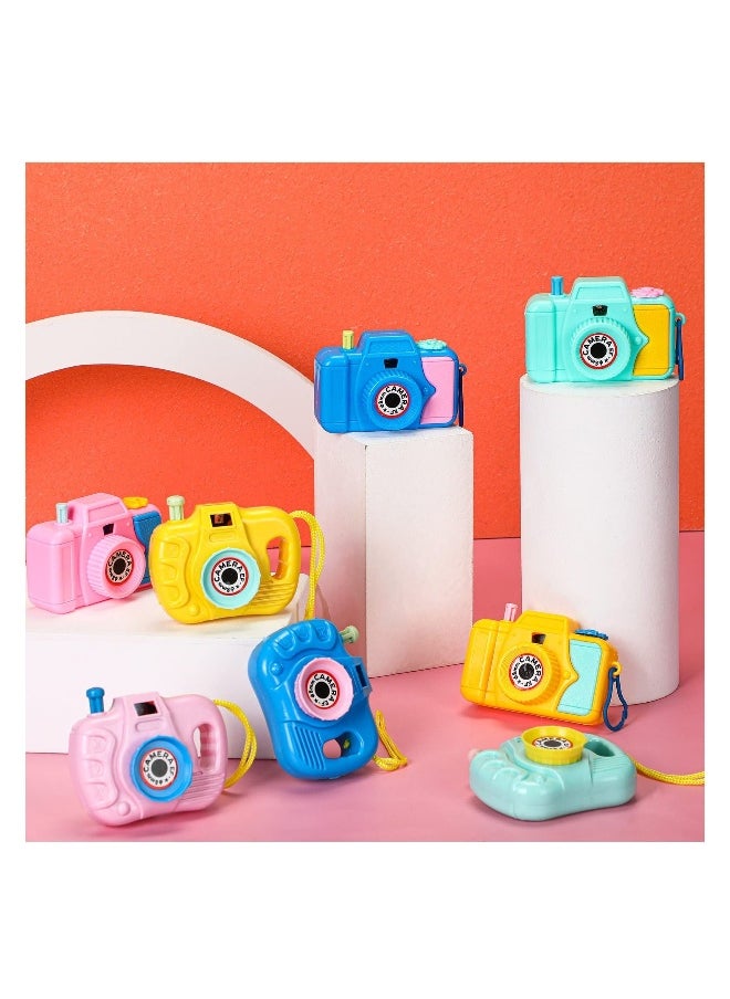 16 Pcs Toy Camera Bulk Set with Images in Viewfinder, Mini Plastic Camera Toy Birthday Party Favors, Goodie Bag Fillers, Return Gifts for Boys and Girls (Colors Random)