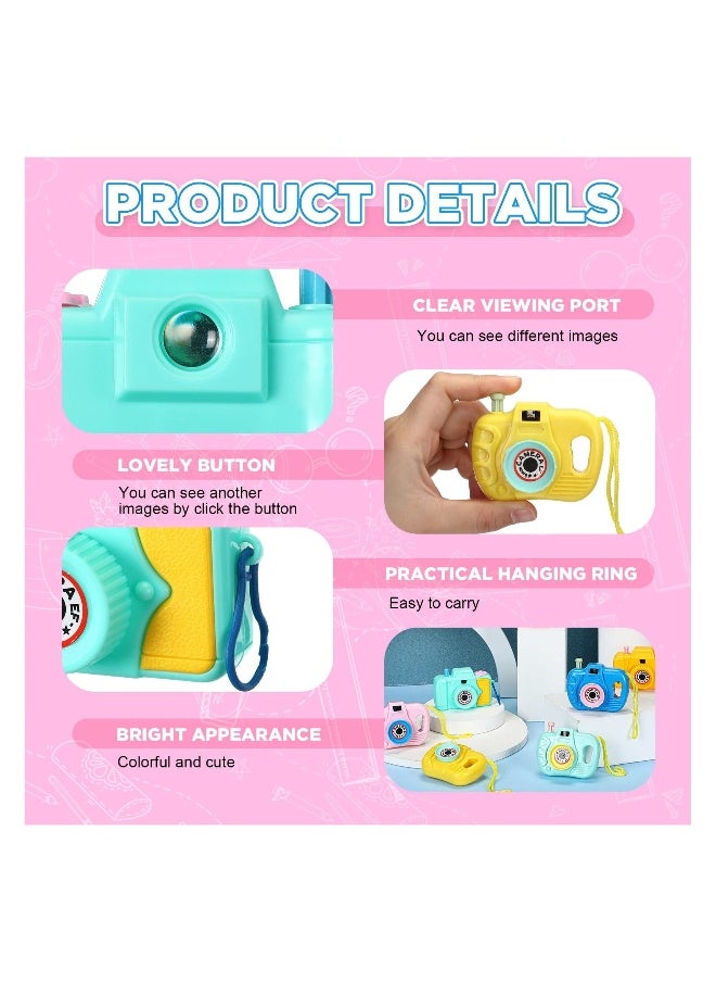 16 Pcs Toy Camera Bulk Set with Images in Viewfinder, Mini Plastic Camera Toy Birthday Party Favors, Goodie Bag Fillers, Return Gifts for Boys and Girls (Colors Random)