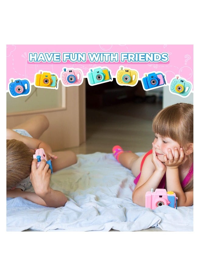 16 Pcs Toy Camera Bulk Set with Images in Viewfinder, Mini Plastic Camera Toy Birthday Party Favors, Goodie Bag Fillers, Return Gifts for Boys and Girls (Colors Random)
