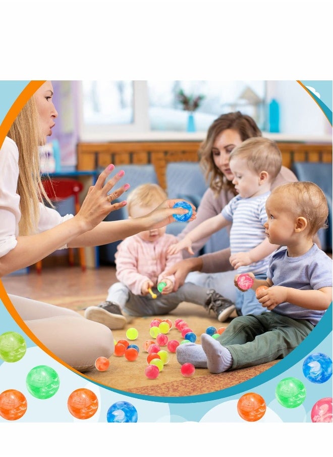 Bouncy Ball, ICY Kids, 25 pcs Neon High Bouncing Balls, Birthday Party Favors, Goodie Bag Fillers, Fun Assorted Colors for Game Prizes Vending Machines