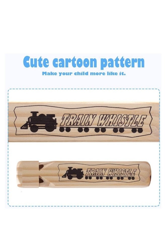 Wood Whistle 1 Pieces Wooden Train Whistle Kids 4 Tones Whistle Train Birthday Party Supplies Conductor Prop Square Wooden Whistle for Toy Gift Kids Birthday Party Favors 18.8×3.5cm