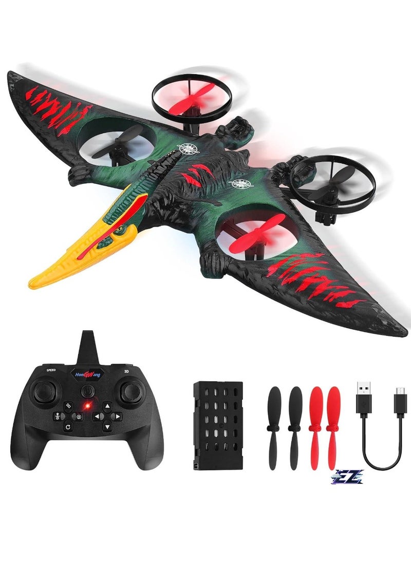 RC Aeroplane 2.4GHz Remote Controlled Aeroplane L0713 Quadcopter, Floating Fighter Aircraft RTF for Beginners, Children & Adults, USB Charging, Green – Easy to Fly, Fun for All Ages