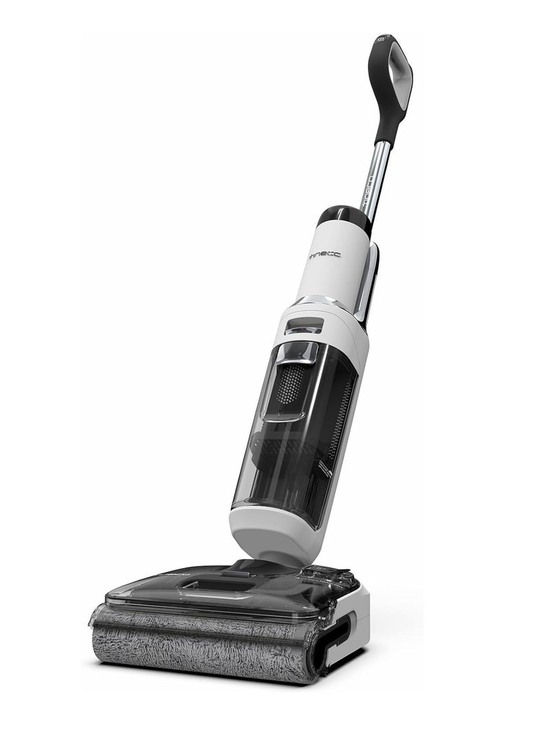 Tineco Floor One S6 Stretch Wet and Dry Cordless Vacuum Cleaner and Mop with 180 Degree Lay Flat Design, 220w with Triple Edge cleaning, iLoop Smart Sensor Technology with FlashDry Self Cleaning 220 W Tineco S6 white and black