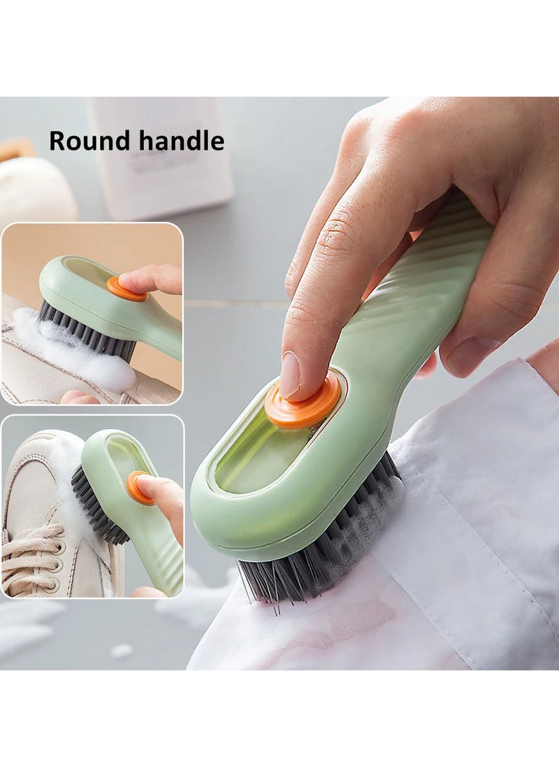 Soap Dispensing Cleaning Brush with Handle Scrubbing Reusable Washing Shoe Brush for Shoes Clothes Cleaning