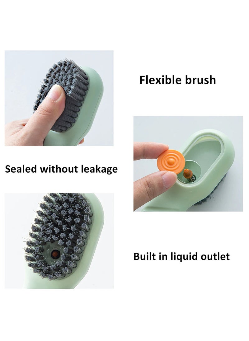 Soap Dispensing Cleaning Brush with Handle Scrubbing Reusable Washing Shoe Brush for Shoes Clothes Cleaning