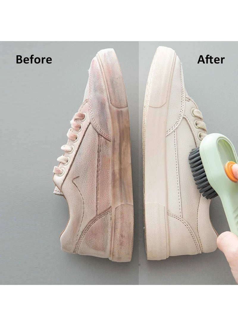 Soap Dispensing Cleaning Brush with Handle Scrubbing Reusable Washing Shoe Brush for Shoes Clothes Cleaning