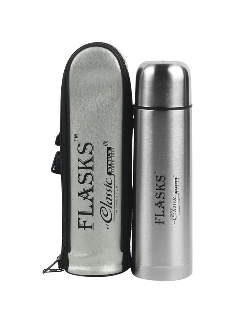 Classic Steels Vacuum Bullet Flask 1000 ml - Keeps Beverages Hot/Cold up to 24 Hour