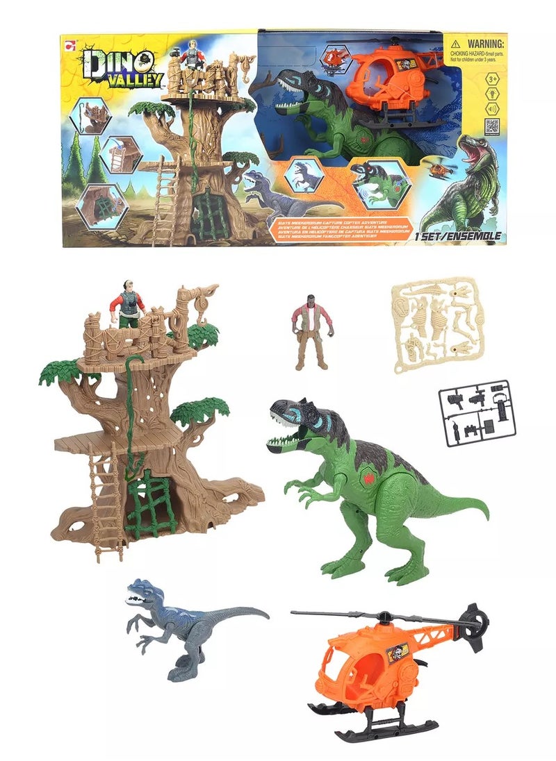 Dino Valley L&S Stats Meekerorum Capture Copter Playset