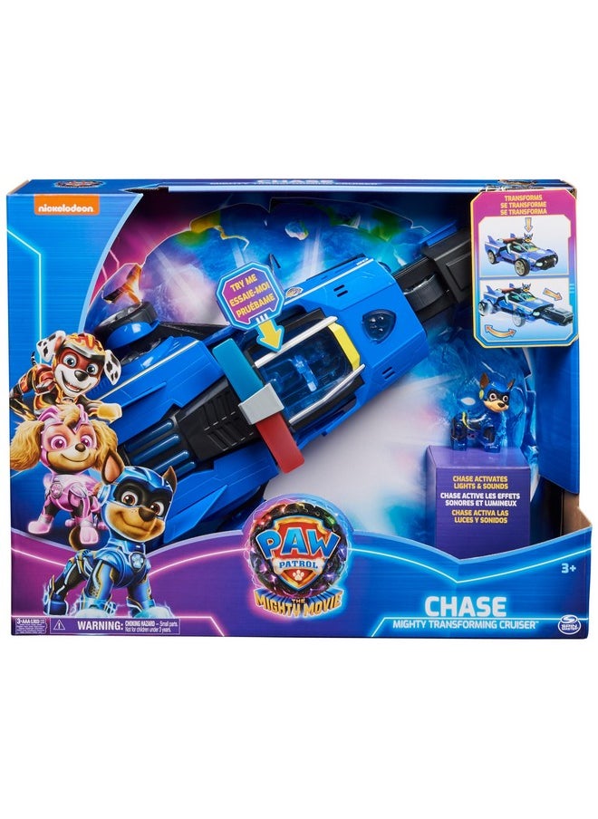 Chase Might Transforming Cruiser|Super Patrol The Movie Deluxe Chase Vehicle|Kids Collectable Car Figure - Sounds & Lights Toy - Car|Birthday Gift For Children 3+|Made In India