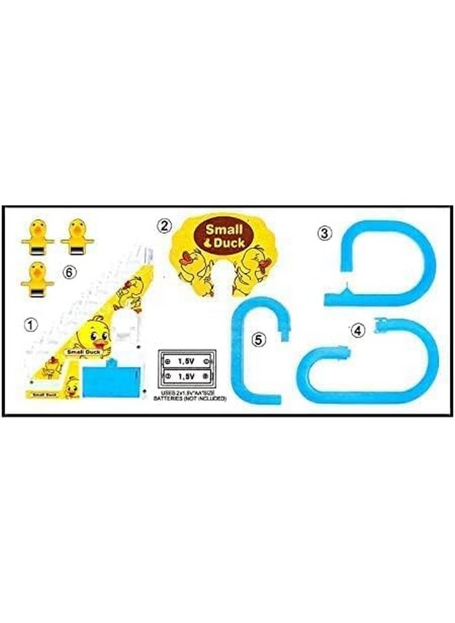 Duck Slide Toy Set, Funny Automatic Stair-Climbing Ducklings Cartoon Race Track Set Little Lovely Duck Slide Toy Escalator Toy With Lights And Music (Duck Track Set)