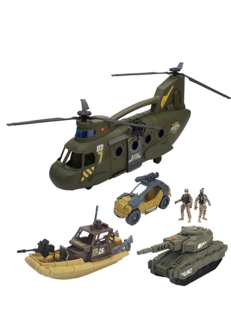 Soldier Force Chinookcarrier Playset