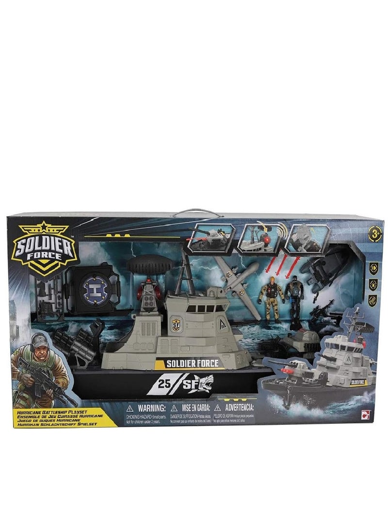 Soldier Force Hurricane Battleship Playset