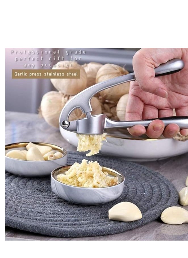 2 Pack Garlic and Ginger Crusher Set, Rust Free Mincer with Ergonomic Handles, Easy to Clean and Dishwasher Safe