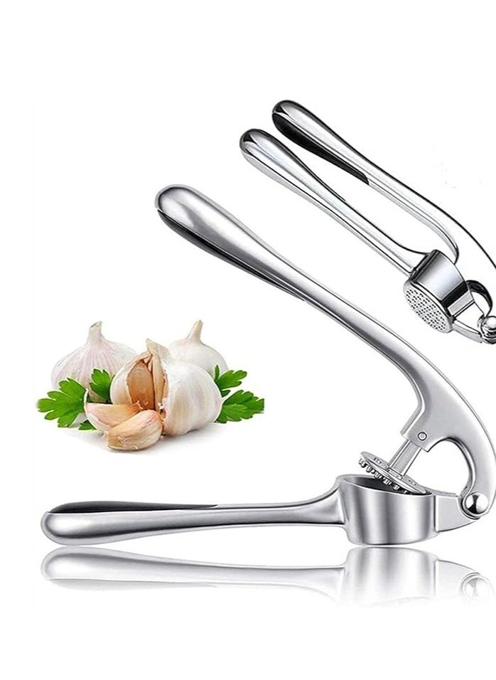 2 Pack Garlic and Ginger Crusher Set, Rust Free Mincer with Ergonomic Handles, Easy to Clean and Dishwasher Safe