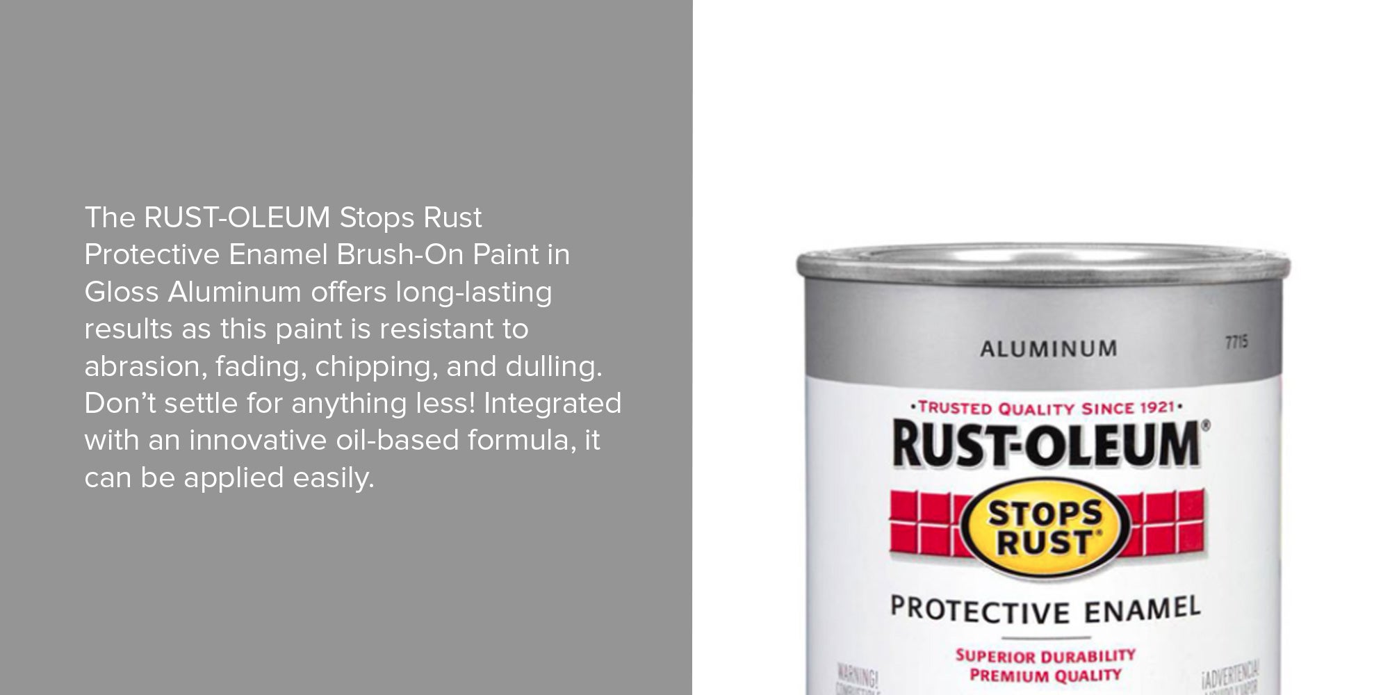 Protective Enamel Gloss Aluminum 0.236Liters