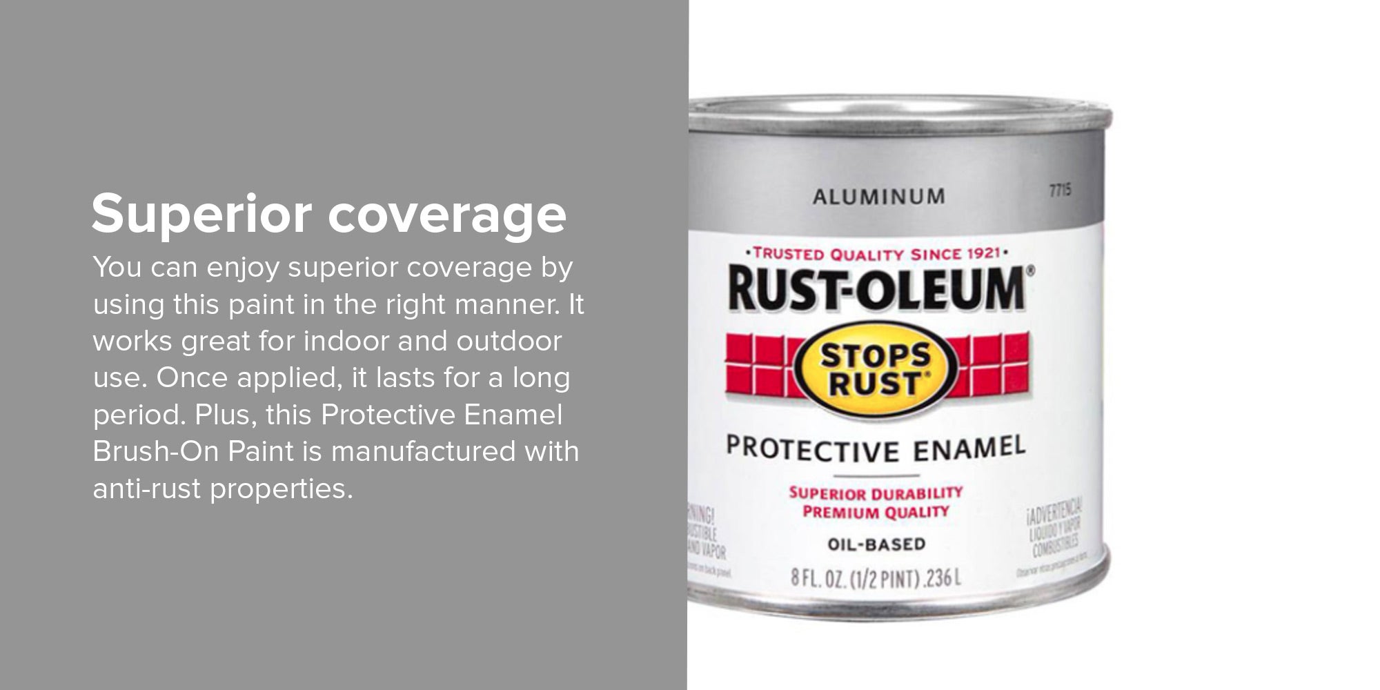Protective Enamel Gloss Aluminum 0.236Liters