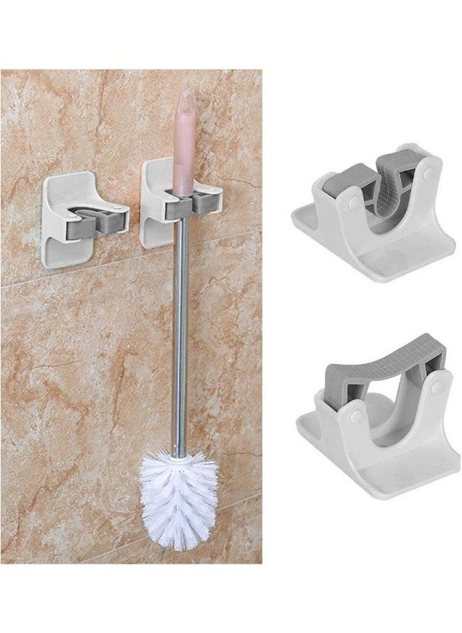 Broom Holder Sturdy Wall Mount Gripper Holds Self Adhesive No Drilling Super Anti-Slip and Dustpan Hanger for Home Kitchen Garden Garage Storage Systems 6 PCS