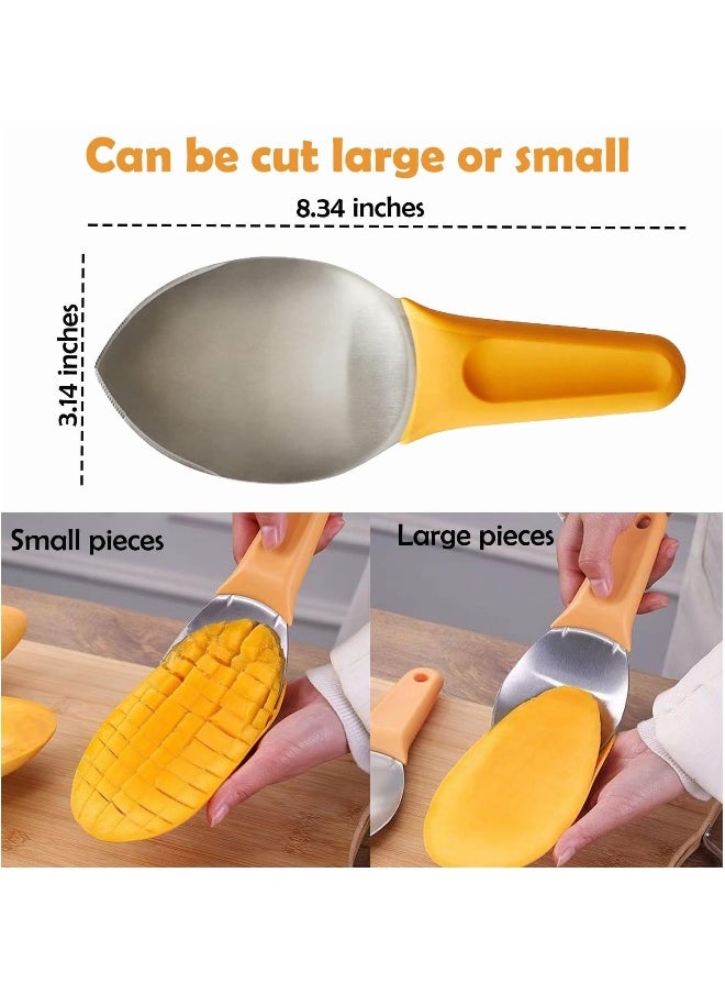 Mango Slicer, Mango Cutter Mango Splitter to Separate the pulp Watermelon Cutter Home Fruit Slicer with Non-Slip Handle for Split Mango/Watermelon/Avocado (Orange)