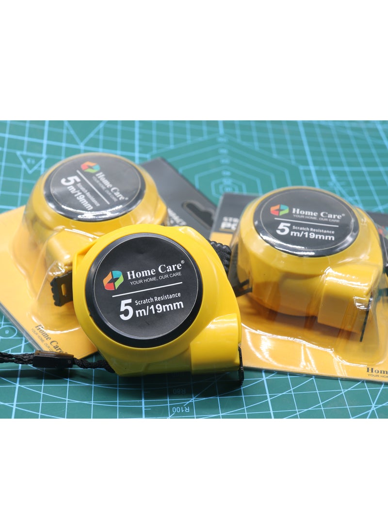 Steel Measuring Tape 5m/19mm (yellow)