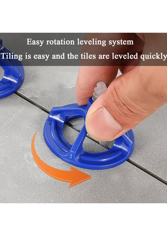 Tile Leveling System Kit with 1/8 Inch Spacers, 50 Reusable Nuts, and 100 Bases, for Seamless Installation of Self-Adhesive Floor and Wall Tiles (150 PCS)