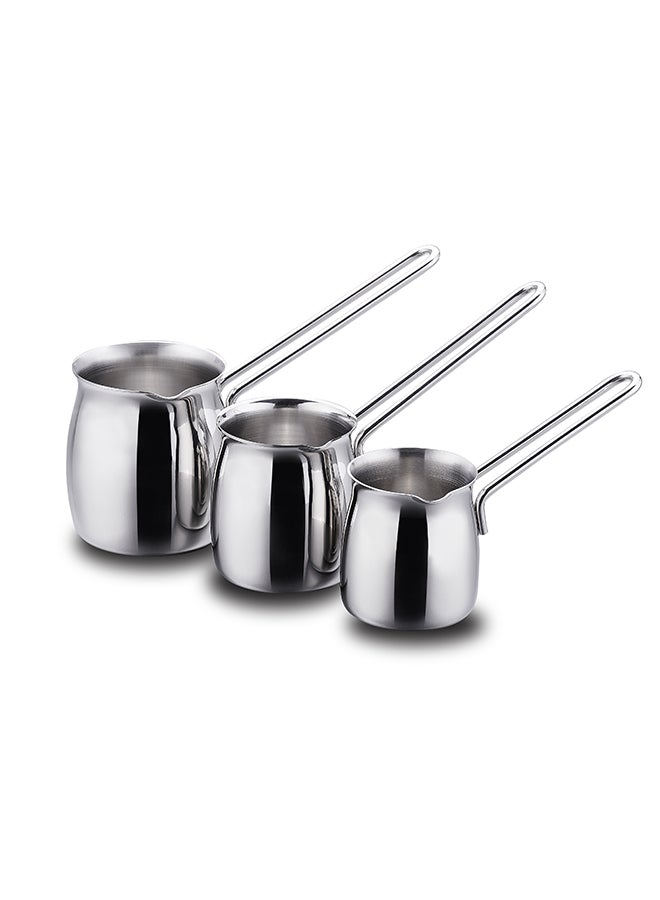 Stainless Steel  Tombik Coffee Pot Set Silver