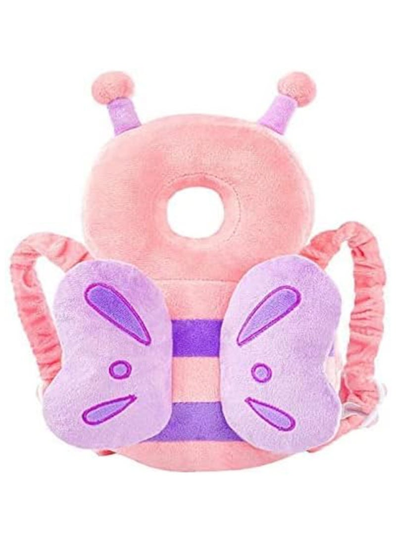 Baby Head Protection Pillow Head Protection Backpack Safety Pads Adjustable Size Baby Head Protector for 4-24 Months Toddler Baby Safety Helmet Baby Harness Baby Walking(Butterfly)