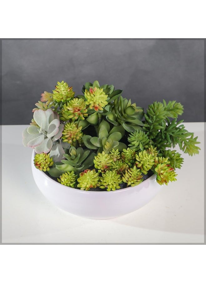 YAHOME Flower Pot, Round White Plastic Bowl Vase, Durable & Versatile Plant Pot for Succulents, Herbs, Lightweight & Weatherproof Indoor Outdoor Flowers Pot, Floor Vase Decor for Home (3, Set)