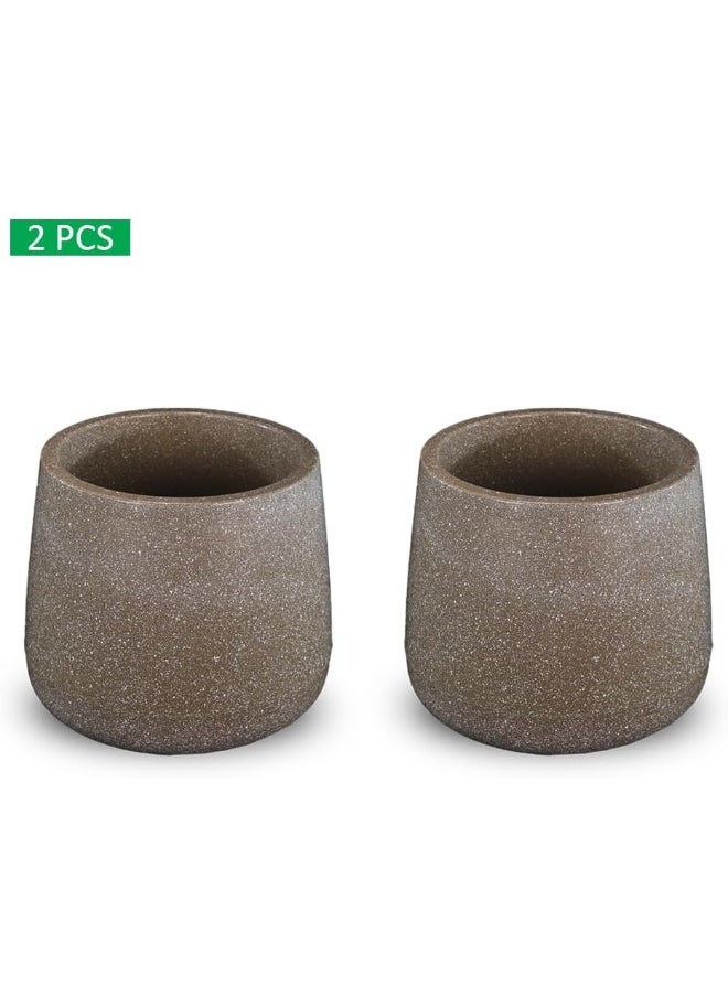 Yahome Pack of 2 Plastic Pot Garden Planter Indoor Nursery Pot Flower Plants Container For Home Decor For All House Plants Flowers and Plants Decor (Medium)