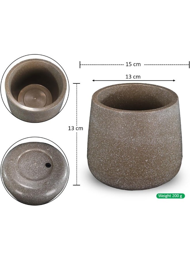 Yahome Pack of 2 Plastic Pot Garden Planter Indoor Nursery Pot Flower Plants Container For Home Decor For All House Plants Flowers and Plants Decor (Medium)