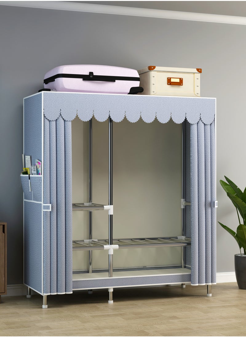 Portable Clothing Wardrobe With Storage Cupboard Organiser 123*170*45