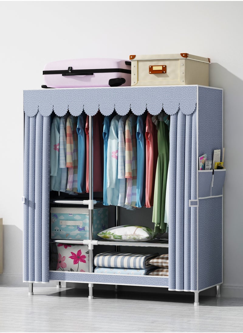 Portable Clothing Wardrobe With Storage Cupboard Organiser 123*170*45