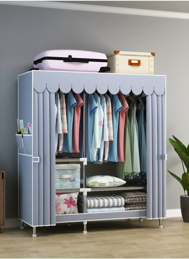 Portable Clothing Wardrobe With Storage Cupboard Organiser 123*170*45