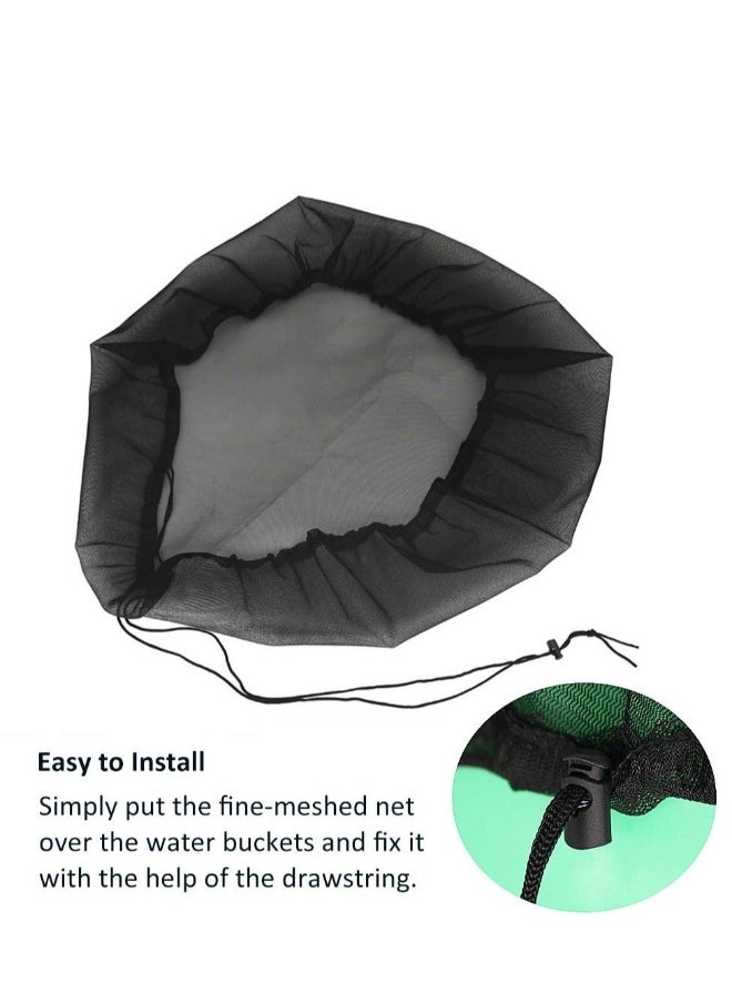 Mesh Cover for Rain Barrels 4pcs 39in Rain Barrel Netting with Drawstring for Keeping Fallen Leaves and Debris Out of Your Rain Barrel Water Collection Buckets