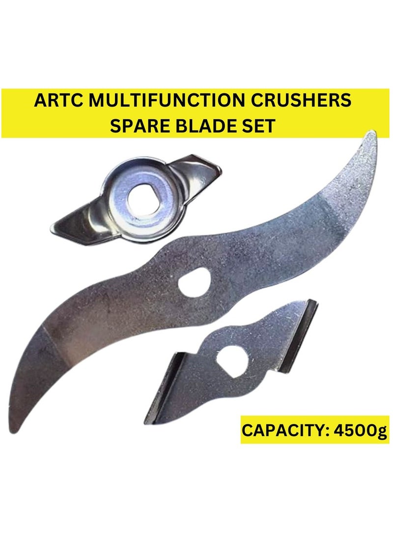 ARTC Multifunction Crusher Replacement Blades & Parts - Heavy Duty Accessories for Food & Vegetable Processing - Compatible with Popular Brands | Durable, High-Performance Cutting Tools for Home & Commercial Use, 4500g