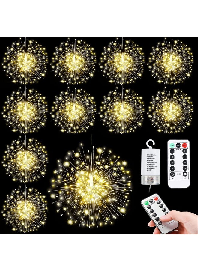 Firework Lights Copper Wire Lights Waterproof 120 Led Lights 8 Modes Dimmable String Fairy Lights With Remote Control For Christmas Indoor Outdoor Tent Patio Decor