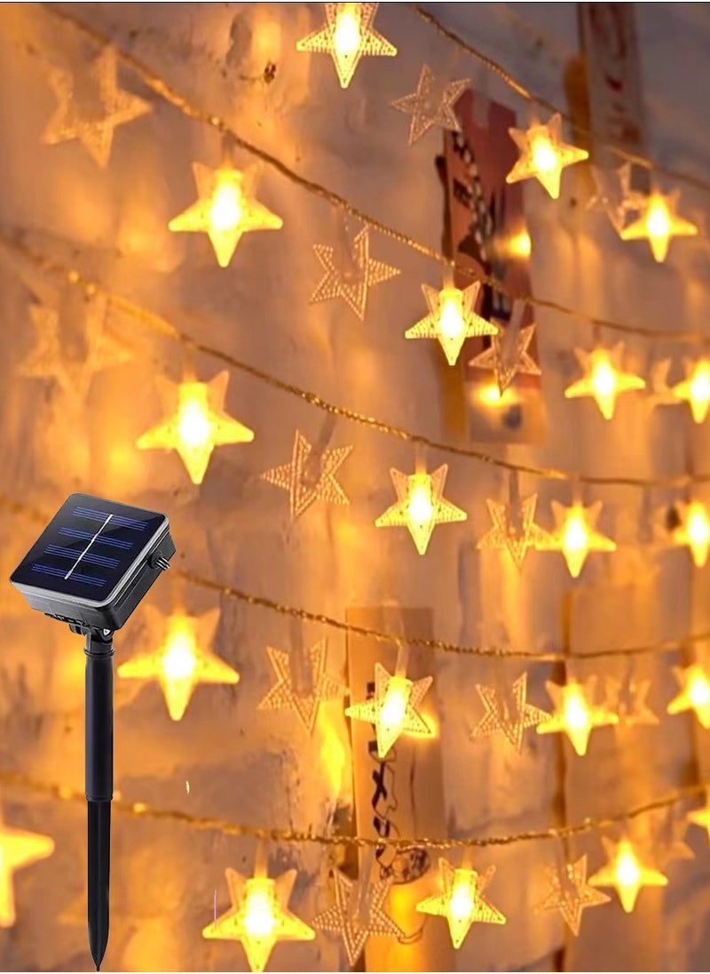 Solar string lights star outdoor decor 12 Meter 100 bubbles solar powered led String Lights for camping, garden,wall, yard and Ramadan decoration