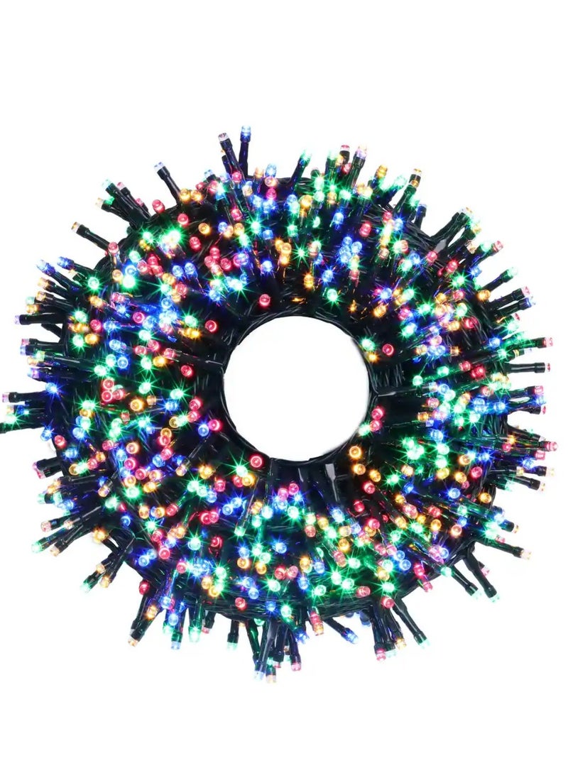 50 Meter 240 LED String Lights Decoration Lights RGB 8 Modes Led Light Black Wire For Home Decorations Ramadan Lights Indoor & Outdoor Decoration Ramadan Decoration Light Diwali Lights Curtain Lights With 3-Pin Uk Plug