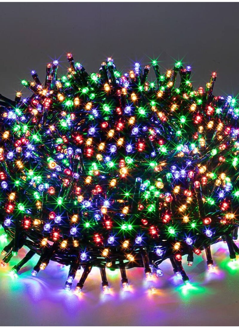 50 Meter 240 LED String Lights Decoration Lights RGB 8 Modes Led Light Black Wire For Home Decorations Ramadan Lights Indoor & Outdoor Decoration Ramadan Decoration Light Diwali Lights Curtain Lights With 3-Pin Uk Plug